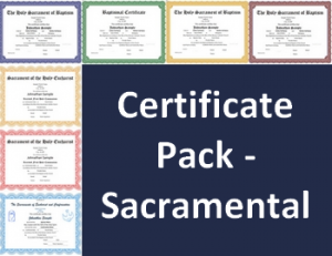 Certificate Pack – Sacramental